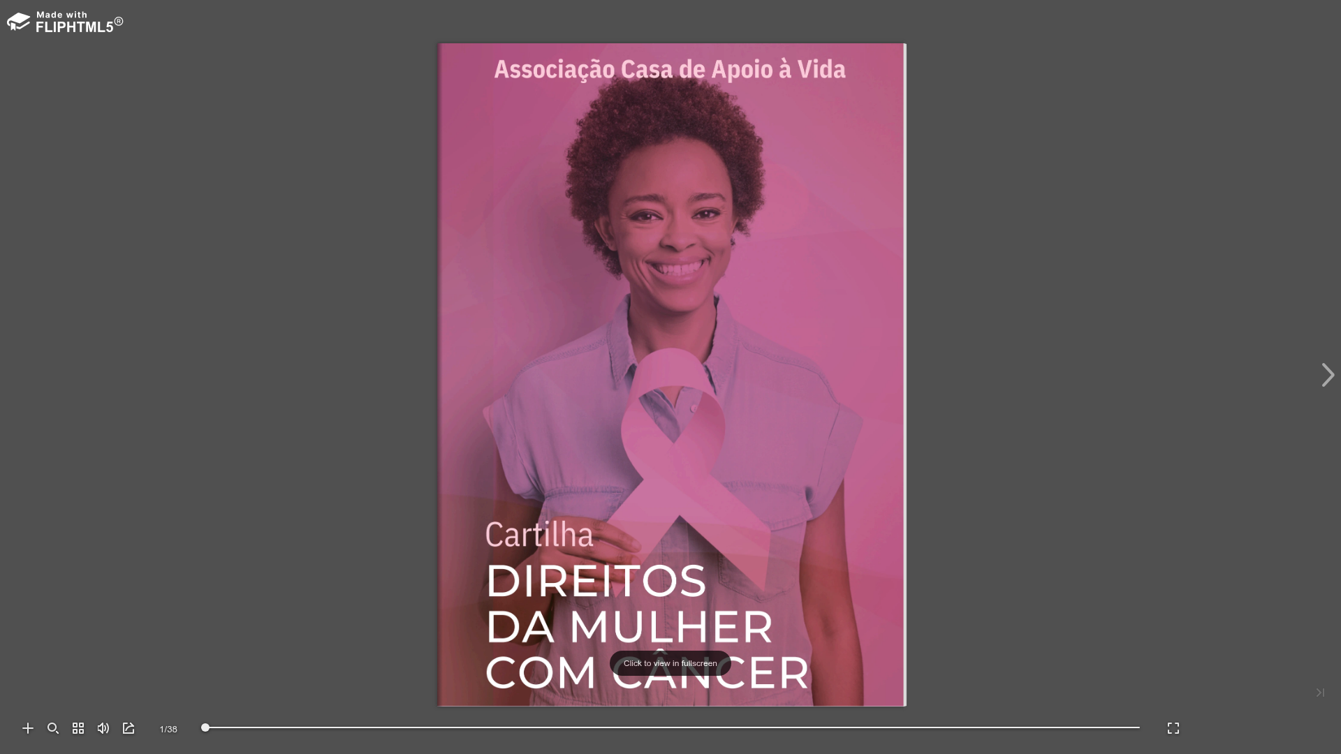 Capa da cartilha CAV sobre direitos da mulher com câncer
