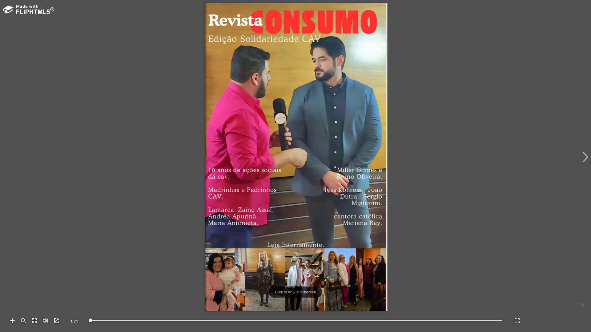 Capa da revista Consumo edição solidariedade CAV comemoração trabalho